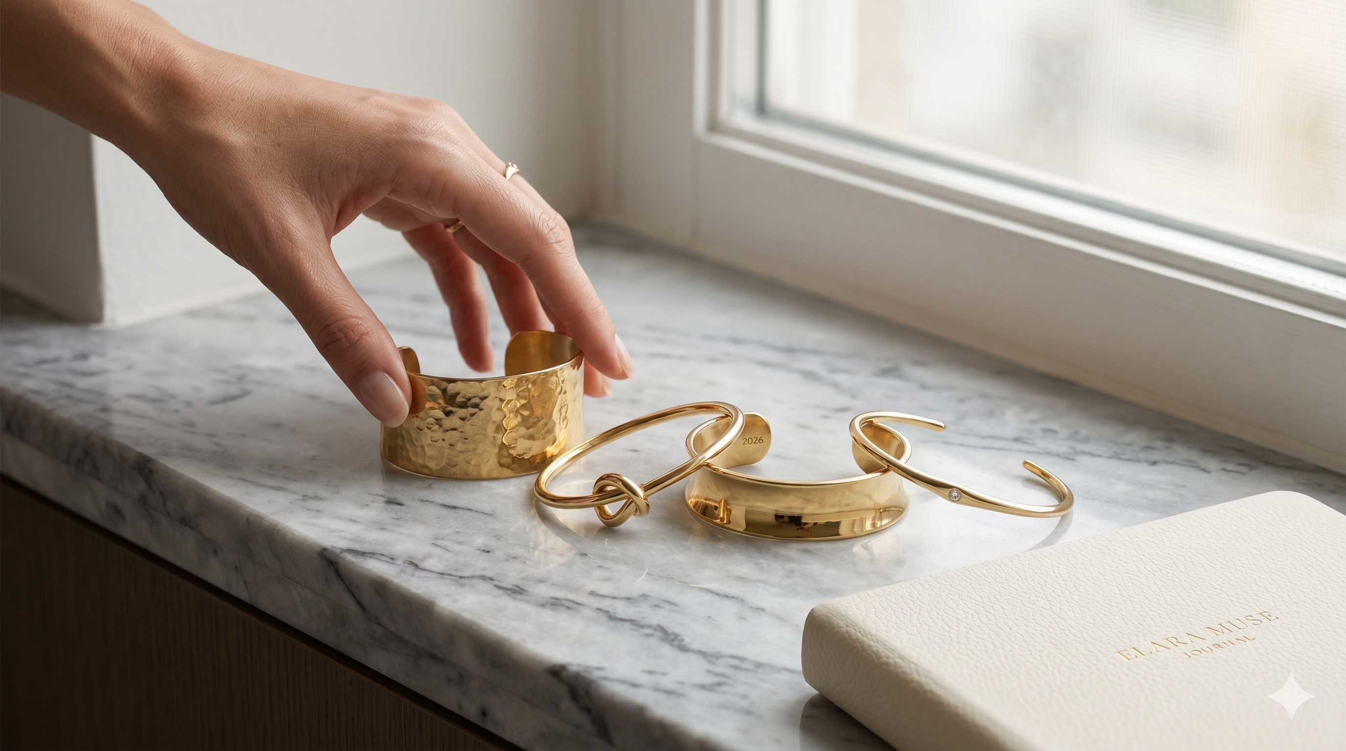 Gold Cuff Bracelet Guide : How to Choose, Style & Size Open Bangle Jewelry