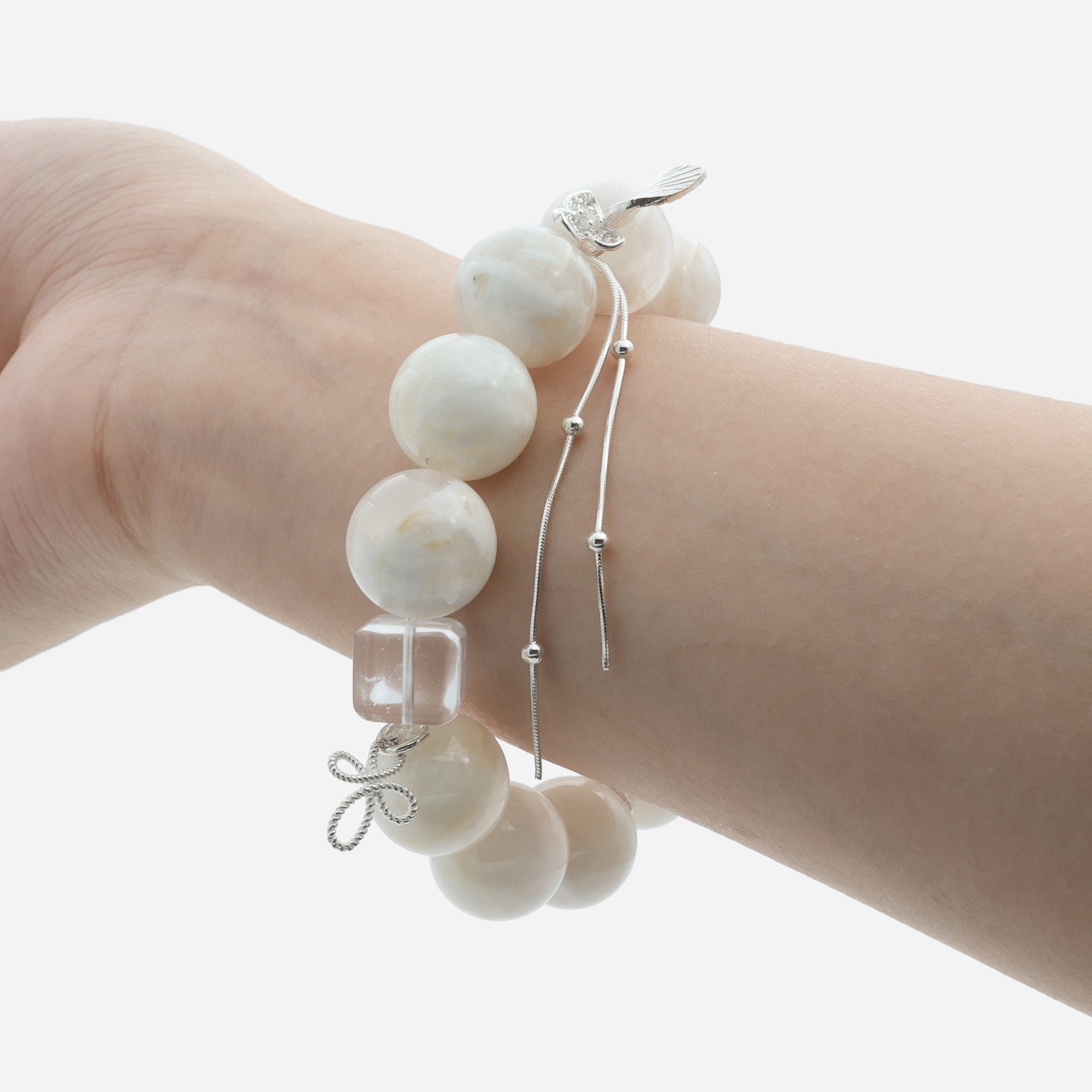 Quartz Bracelet — Snow Ghost Phantom Crystal | ÉLARAMUSE – Elara Muse