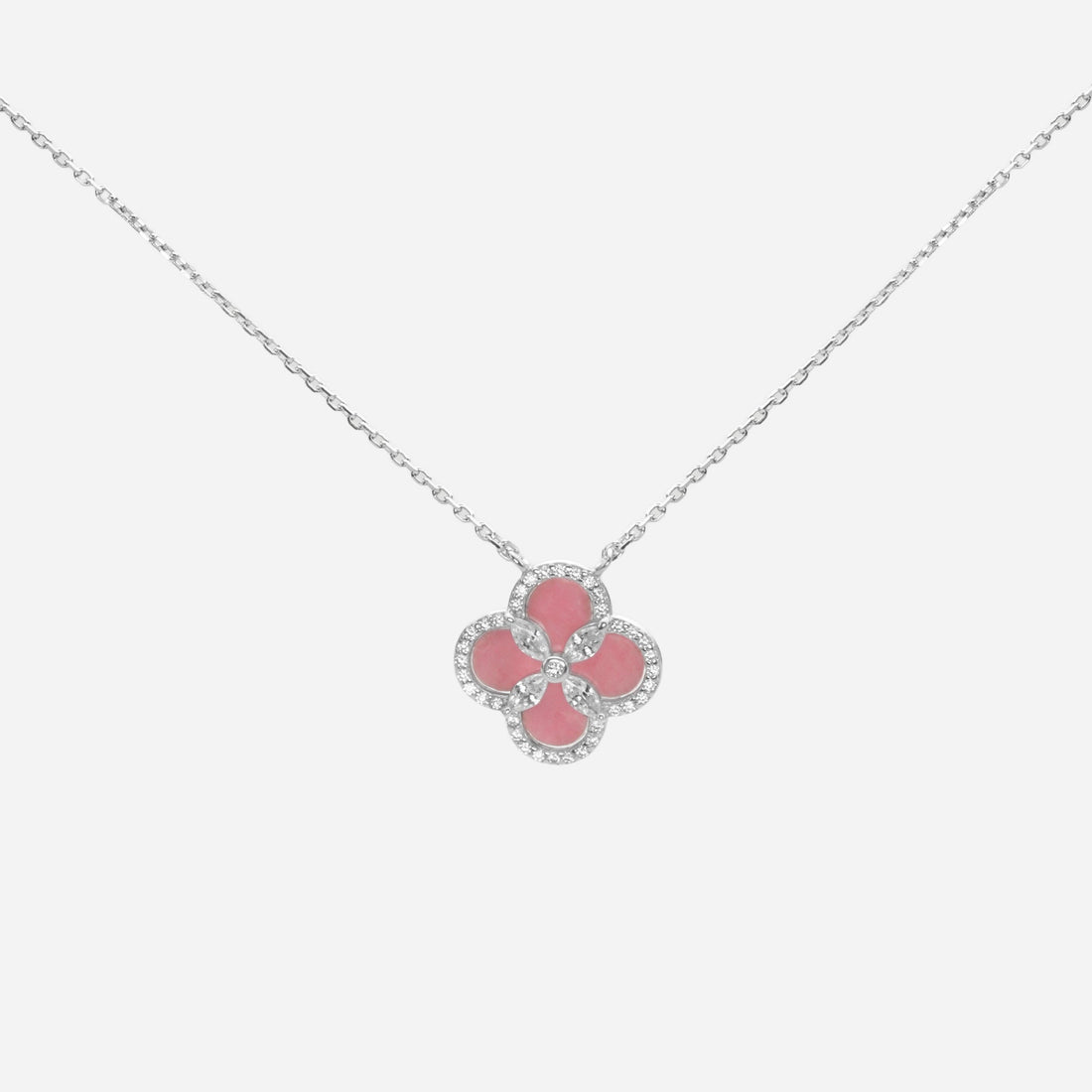 Best Van Cleef Arpels Alhambra alternatives - gold clover necklace with mother of pearl