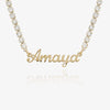 Personalized Name Tennis Necklace | CZ Cursive | ÉLARAMUSE