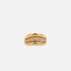 Gold Wave Ring Set | Sterling Silver Stackable | Minimalist Sparkle