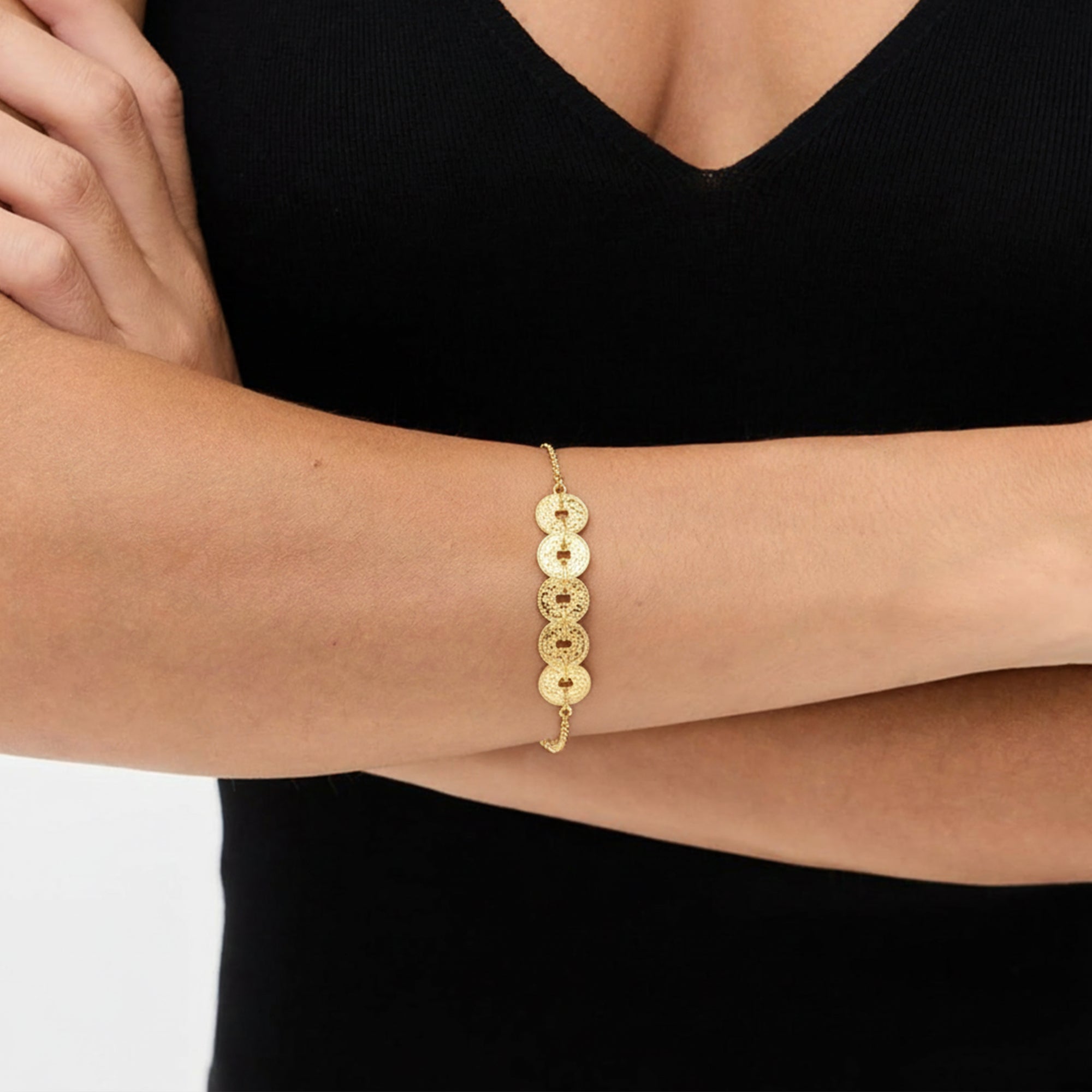 Charm Coin Chain Bracelet