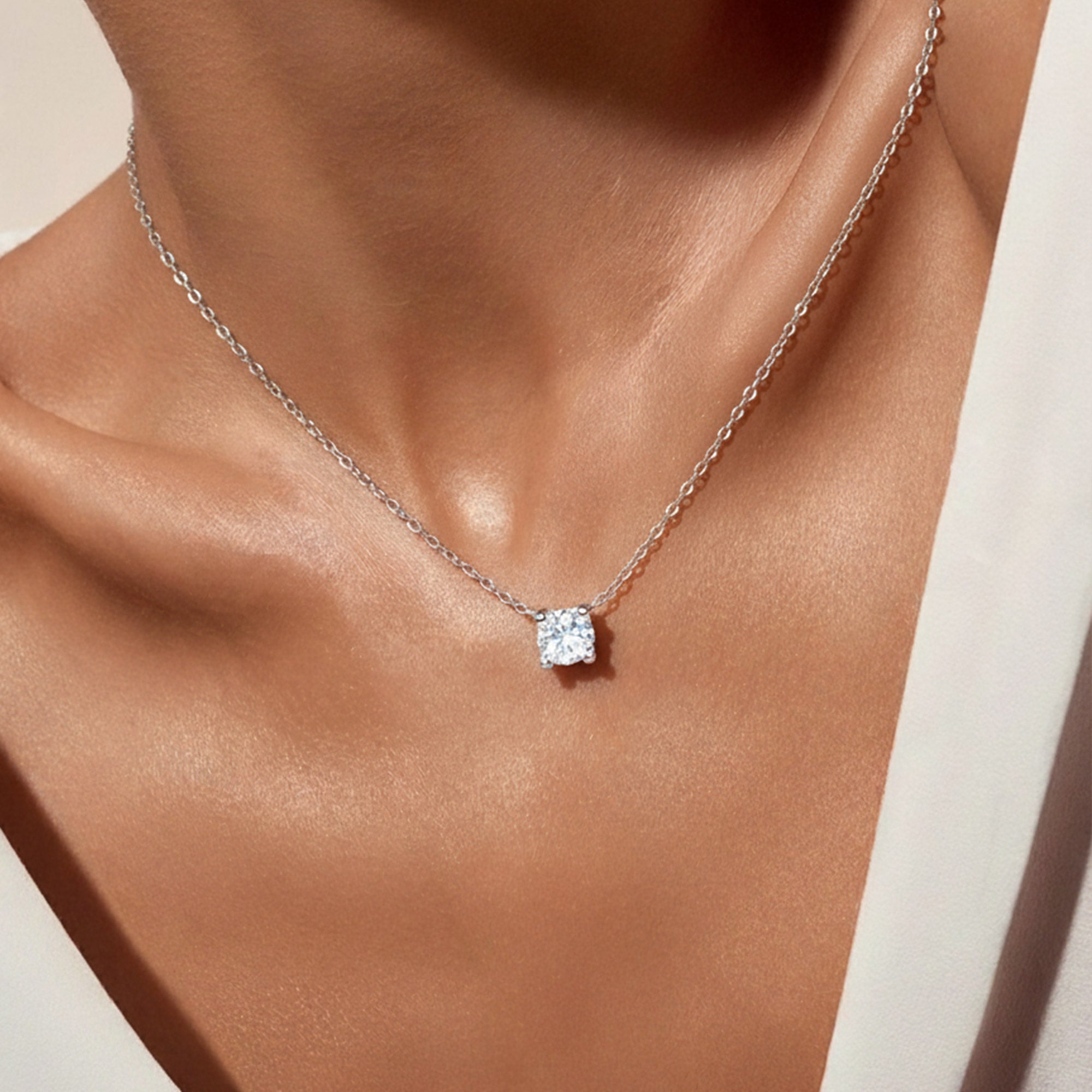 Classic Solitaire Necklace