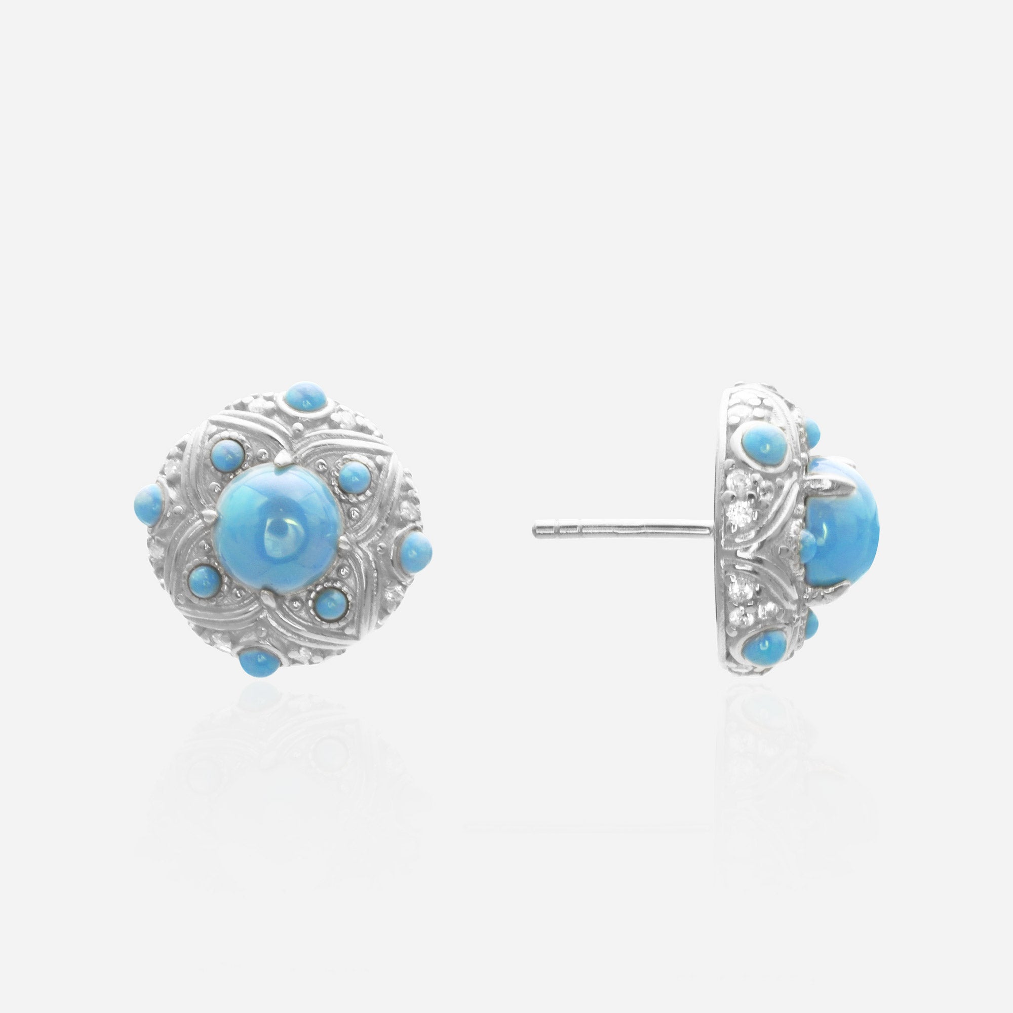 Persian Blue Turquoise Studs