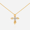 Gothic Cross Necklace | 18K Two-Tone Layered Crucifix | Rigato Silver
