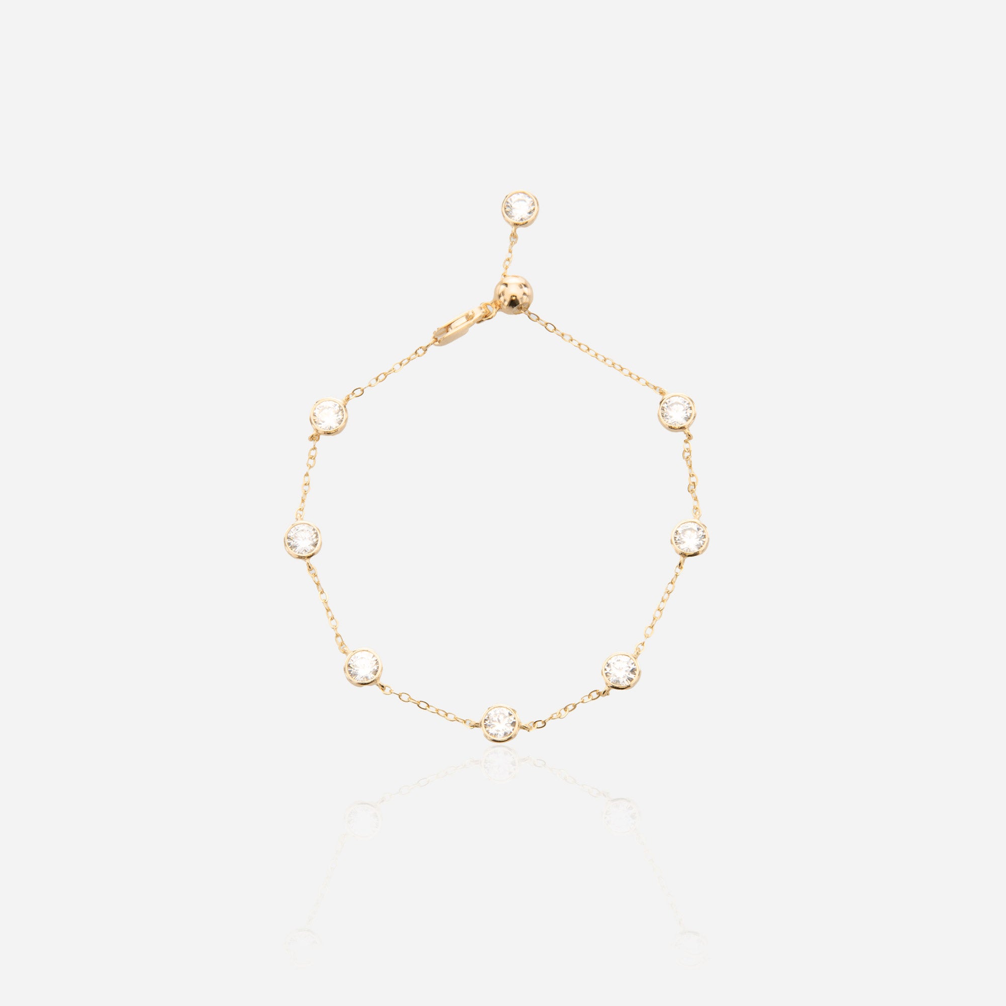 Solitaire Station Chain Bracelet