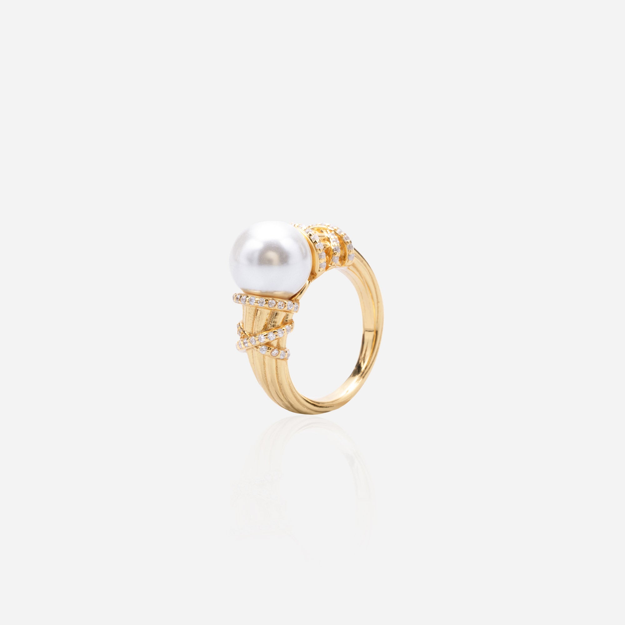 Treasure Knot Pearl Ring