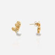 Winged Pearl Earrings