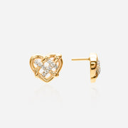 Woven Heart Studs